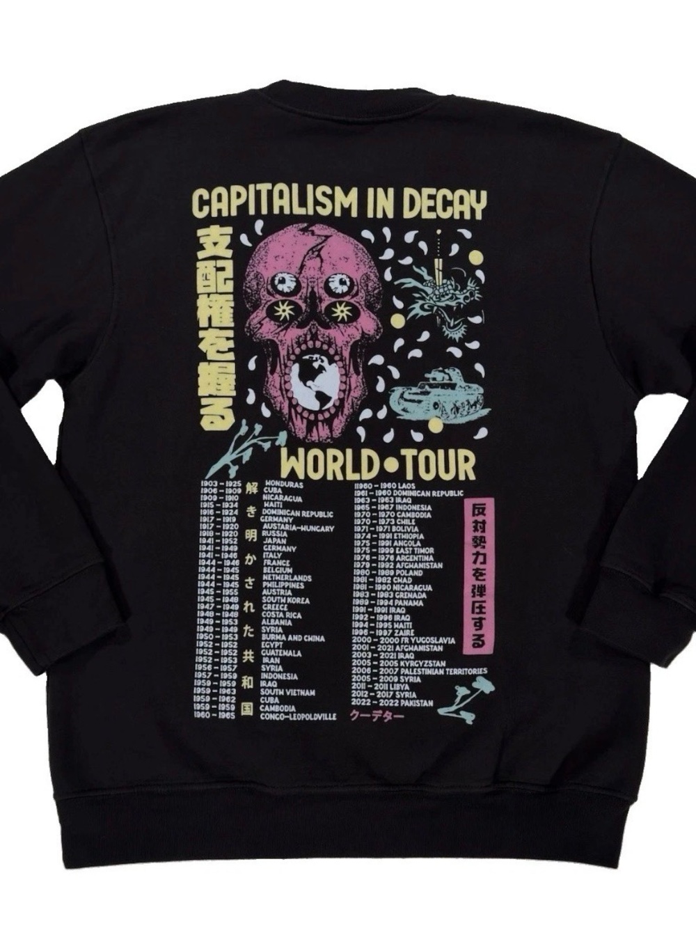 Capitalism In Decay World Tour BlackSweatshirt XL Hasan Piker